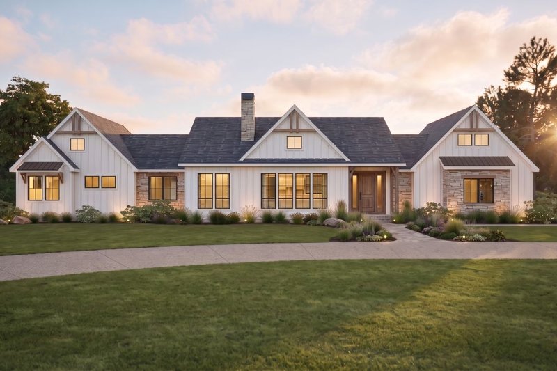 Architectural House Design - Exterior - Front Elevation 2 for Farmhouse House Plan #1105-13 - 3 bed, 2.5 bath