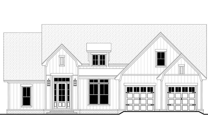 House Blueprint - Exterior - Front Elevation 4 for Farmhouse House Plan #430-281 - 3 bed, 2.5 bath