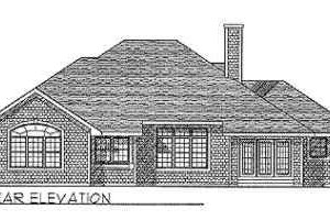 Exterior - Rear Elevation for Traditional House Plan #70-335 - 3 bed, 2 bath