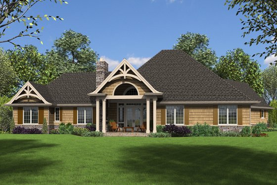Exterior - Rear Elevation for Craftsman House Plan #48-945 - 4 bed, 3.5 bath