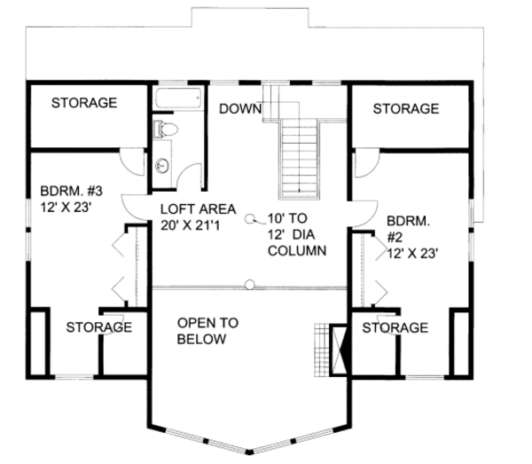 Home Plan - Cabin Floor Plan - Upper Floor Plan #117-765