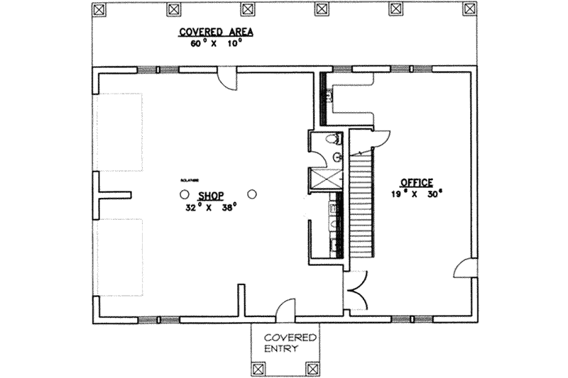 Dream House Plan - Floor Plan - Main Floor for Traditional House Plan #117-423, 1 bath