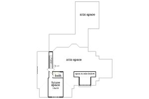 Floor Plan - Upper Floor for Craftsman House Plan #45-598 - 3 bed, 2 bath