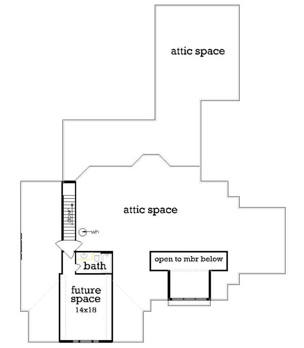 House Blueprint - Craftsman Floor Plan - Upper Floor Plan #45-598
