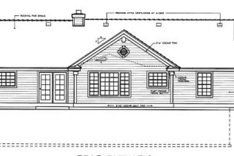 Dream House Plan - Exterior - Rear Elevation for Traditional House Plan #97-110 - 3 bed, 2 bath