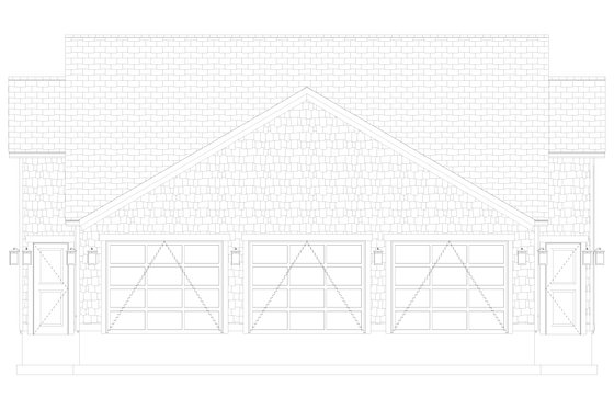 Exterior - Front Elevation 4 for Craftsman House Plan #1060-470, 0 bath
