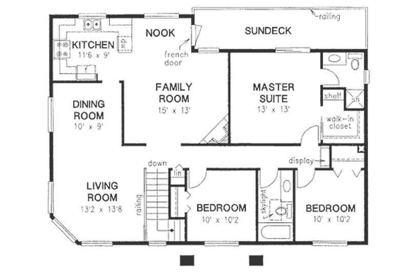 Dream House Plan - Floor Plan - Upper Floor for European House Plan #18-9218 - 3 bed, 2 bath