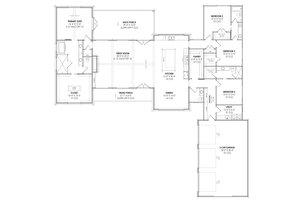 Floor Plan - Main Floor for Modern House Plan #1096-51 - 4 bed, 3.5 bath