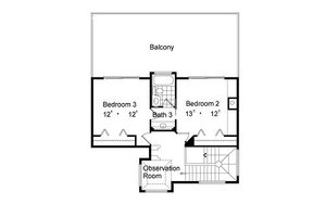 Floor Plan - Upper Floor for European House Plan #417-375 - 4 bed, 3.5 bath