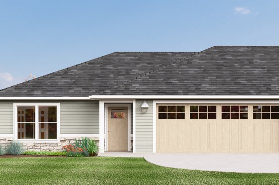 Exterior - Front Elevation 3 for Craftsman House Plan #1064-324 - 2 bed, 1.5 bath