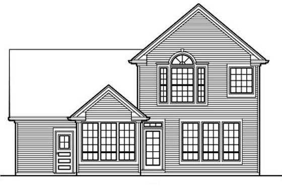 Exterior - Rear Elevation for Country House Plan #48-434 - 3 bed, 2.5 bath