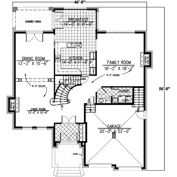 European Floor Plan - Main Floor Plan #138-121
