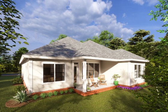 Exterior - Rear Elevation for Cottage House Plan #513-2194 - 3 bed, 2 bath