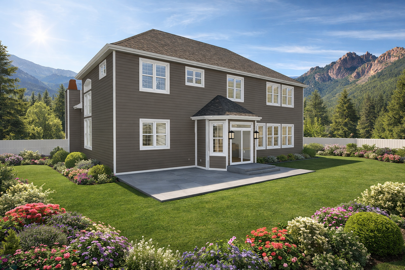 Architectural House Design - Exterior - Rear Elevation 1 for Traditional House Plan #1060-444 - 4 bed, 3.5 bath