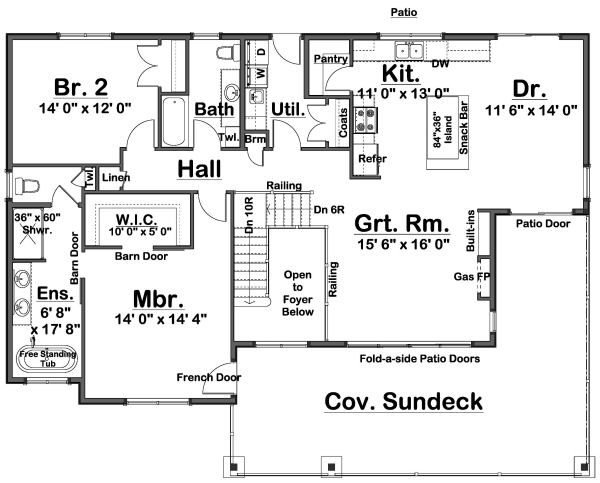 Contemporary Floor Plan - Main Floor Plan #126-251