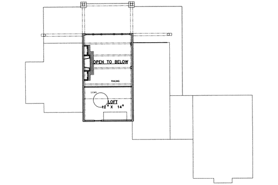 Floor Plan - Upper Floor for Traditional House Plan #117-349 - 3 bed, 3.5 bath
