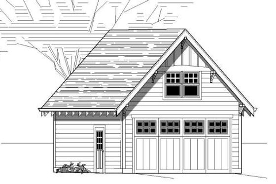 Exterior - Front Elevation for Bungalow House Plan #423-18, 0 bath