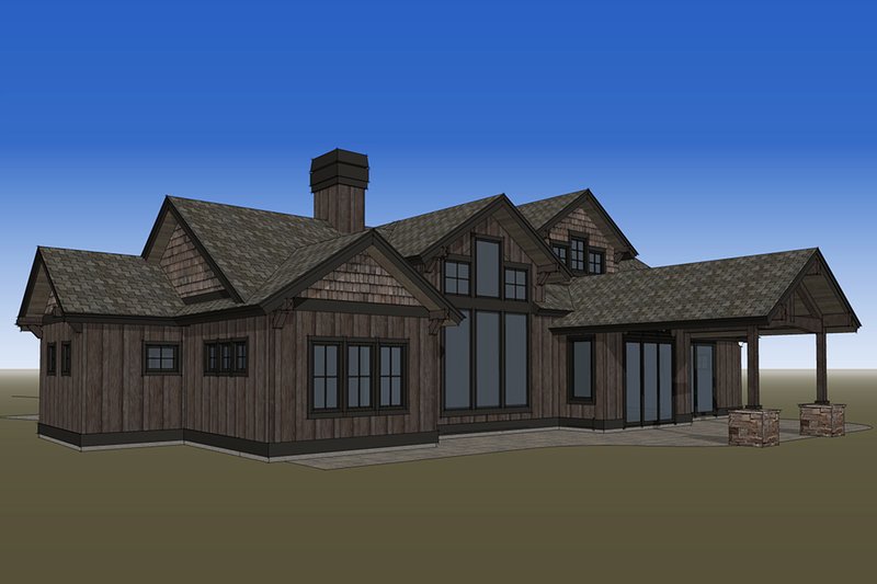 Dream House Plan - Rear Rendering