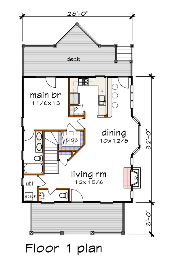 Home Plan - Farmhouse Floor Plan - Main Floor Plan #79-337
