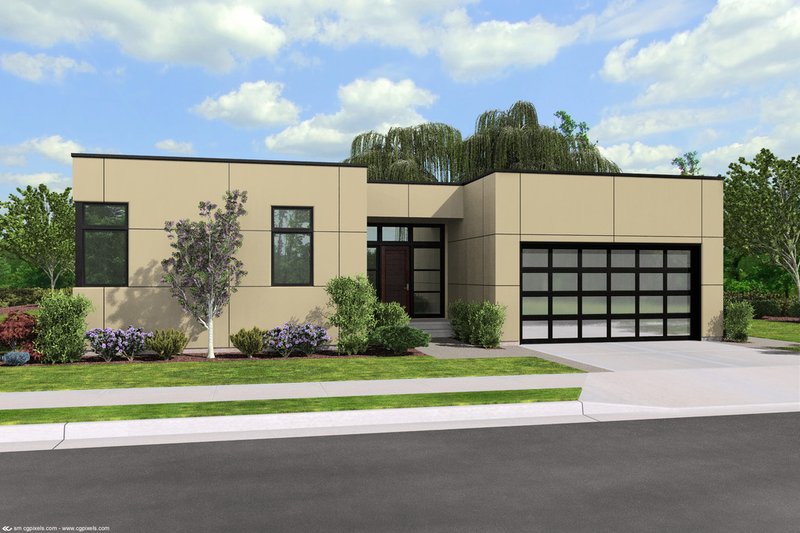 Architectural House Design - Contemporary Exterior - Front Elevation Plan #48-471