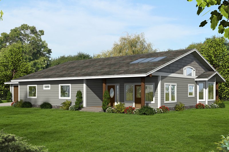 House Blueprint - Ranch Exterior - Front Elevation Plan #117-882