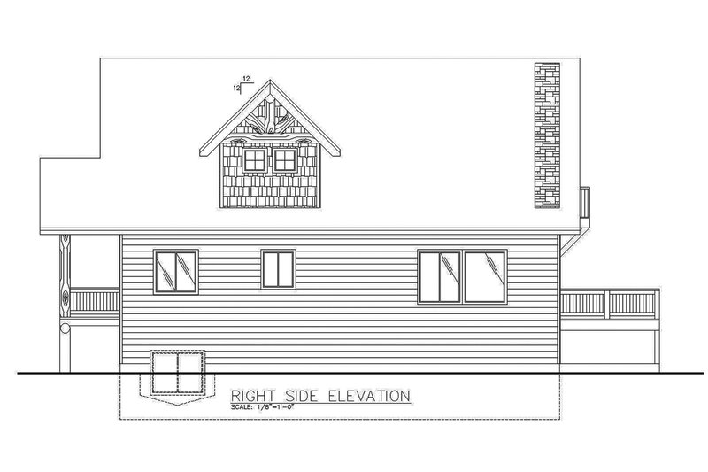 Dream House Plan - Right Side Elevation