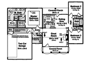 Southern Style House Plan - 3 Beds 2 Baths 1508 Sq/Ft Plan #21-193 