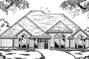 European Exterior - Front Elevation Plan #42-139