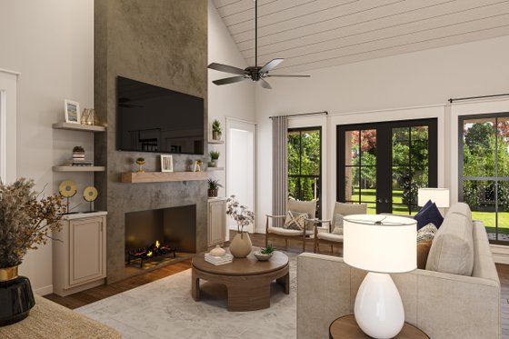 Interior - Family Room for Farmhouse House Plan #430-390 - 4 bed, 3.5 bath