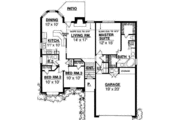 Traditional Style House Plan - 3 Beds 2 Baths 1383 Sq/Ft Plan #40-155 