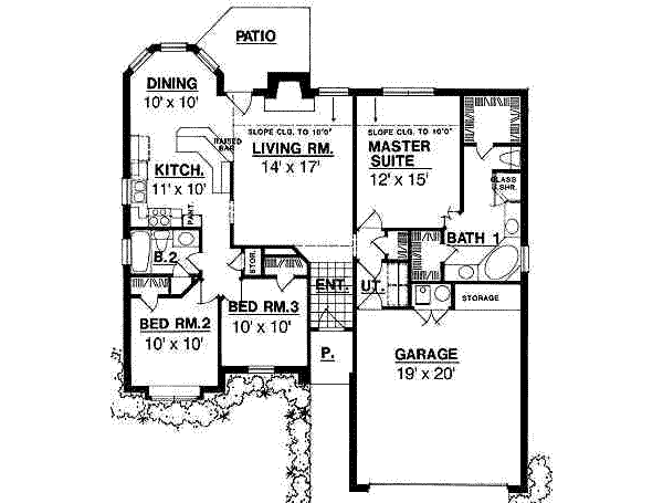 Traditional Floor Plan - Main Floor Plan #40-155