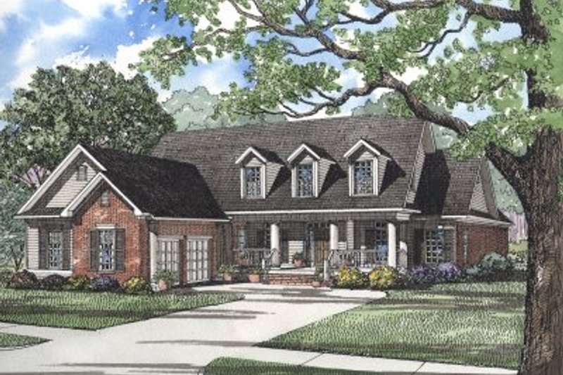 Architectural House Design - Country Exterior - Front Elevation Plan #17-287
