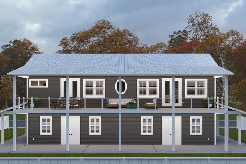 Dream House Plan - Exterior - Rear Elevation 1 for Barndominium House Plan #1060-408 - 2 bed, 1.5 bath