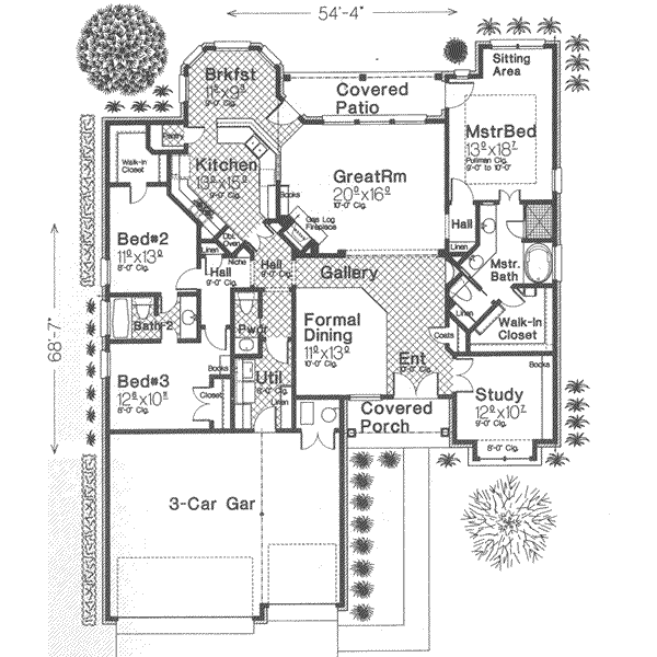 Traditional Floor Plan - Main Floor Plan #310-320