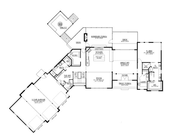 Architectural House Design - Contemporary Floor Plan - Main Floor Plan #1064-367