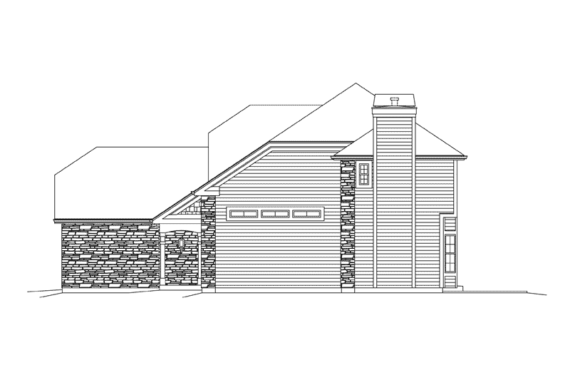 House Blueprint - Exterior - Other Elevation 1 for Craftsman House Plan #57-616 - 3 bed, 2.5 bath