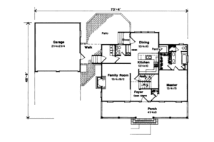 Floor Plan - Main Floor for Country House Plan #41-141 - 4 bed, 2.5 bath