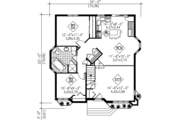 Traditional Style House Plan - 2 Beds 1 Baths 1005 Sq/Ft Plan #25-1153 