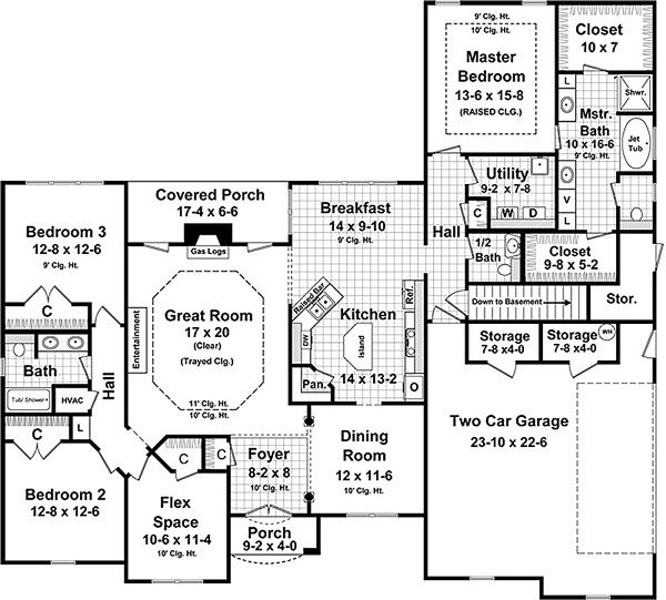 European Floor Plan - Main Floor Plan #21-380