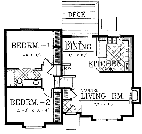 House Plan Design - Floor Plan - Main Floor Plan #100-409