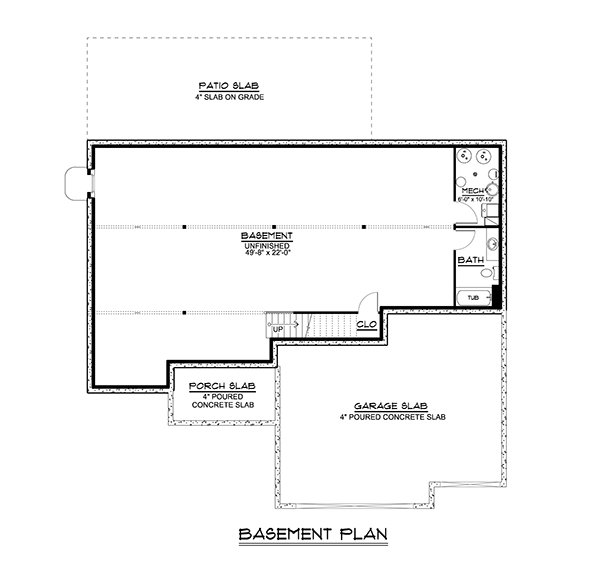 House Design - Ranch Floor Plan - Lower Floor Plan #1064-165