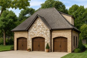 European Exterior - Front Elevation Plan #17-2580
