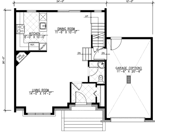 Colonial Floor Plan - Main Floor Plan #138-179