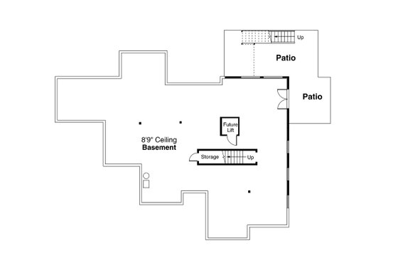 Floor Plan - Lower Floor for Craftsman House Plan #124-1220 - 4 bed, 3 bath