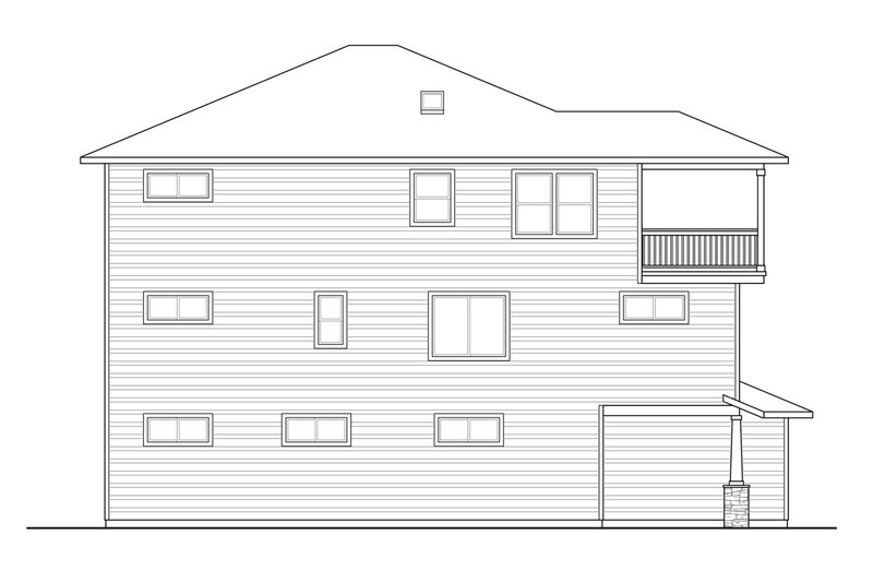 House Blueprint - Exterior - Other Elevation for Traditional House Plan #124-1296 - 10 bed, 10 bath