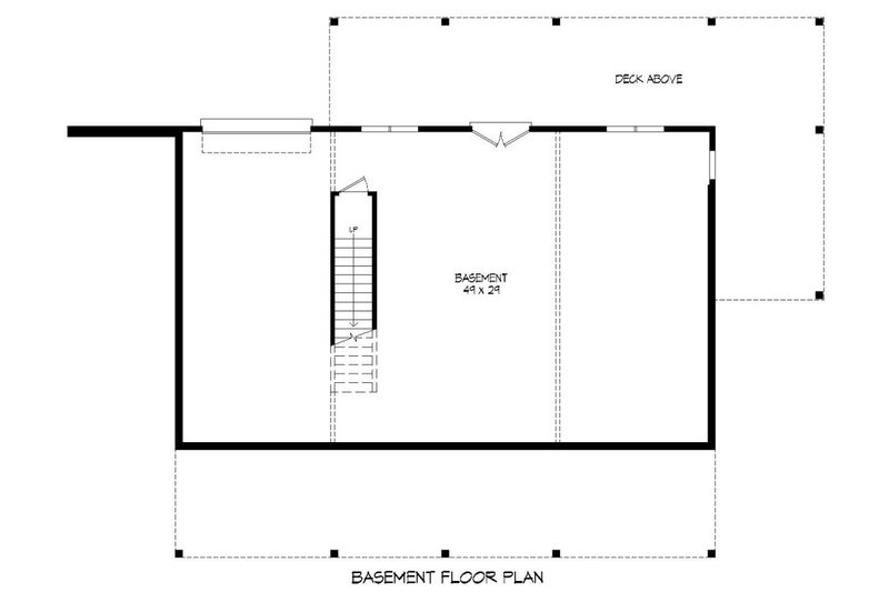 Dream House Plan - Floor Plan - Lower Floor for Country House Plan #932-15 - 2 bed, 2 bath