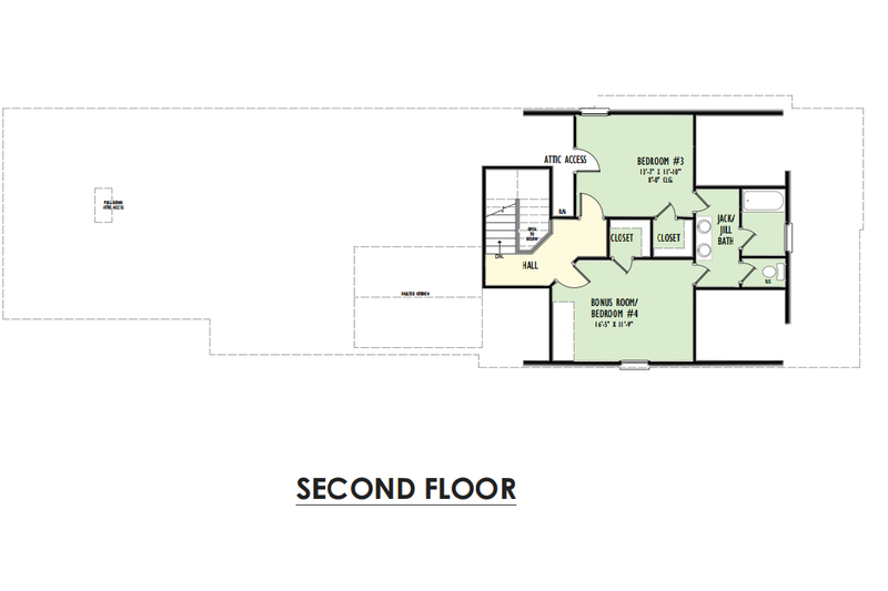 Dream House Plan - Floor Plan - Upper Floor for Traditional House Plan #1092-64 - 4 bed, 3.5 bath