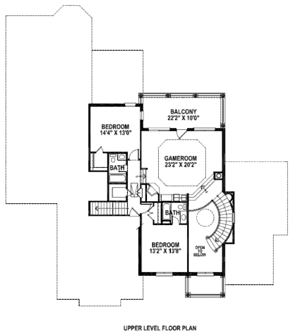 European Floor Plan - Upper Floor Plan #141-224