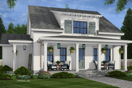 Exterior - Front Elevation 3 for Farmhouse House Plan #51-1277 - 4 bed, 4.5 bath