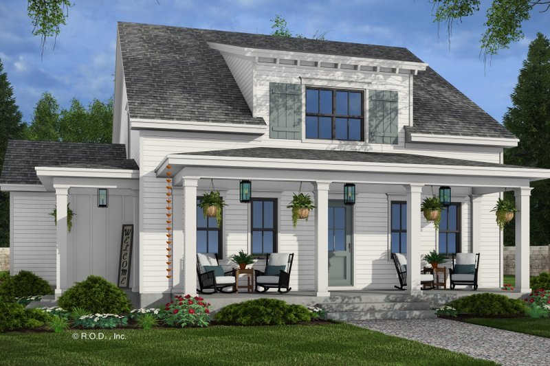 Architectural House Design - Exterior - Front Elevation 3 for Farmhouse House Plan #51-1277 - 4 bed, 4.5 bath